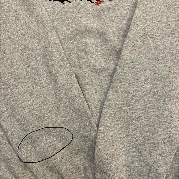 black lab with leash Embroidered Sweatshirt - Picture 4 of 5